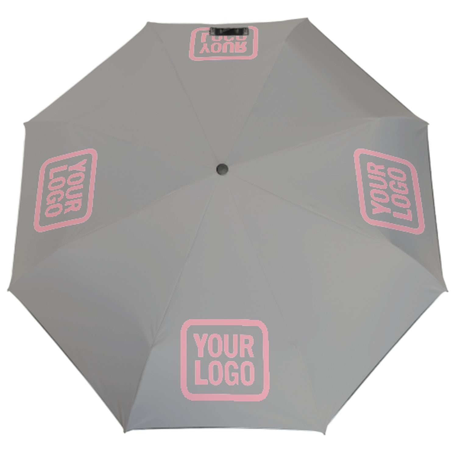 Maßgeschneidertes Grau Rosa Automatik-Regenschirm