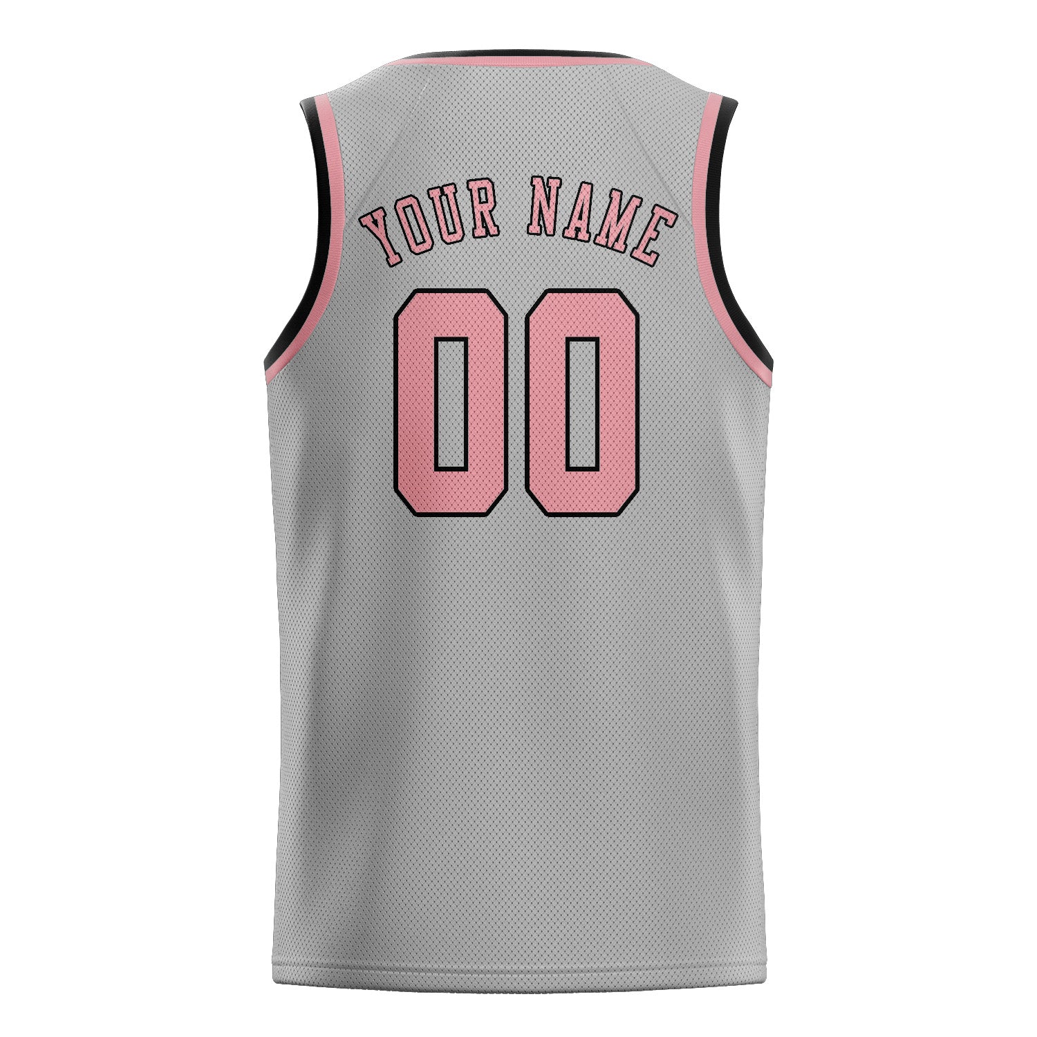 Benutzerdefiniertes Professionelles Grau Rosa Basketballtrikot