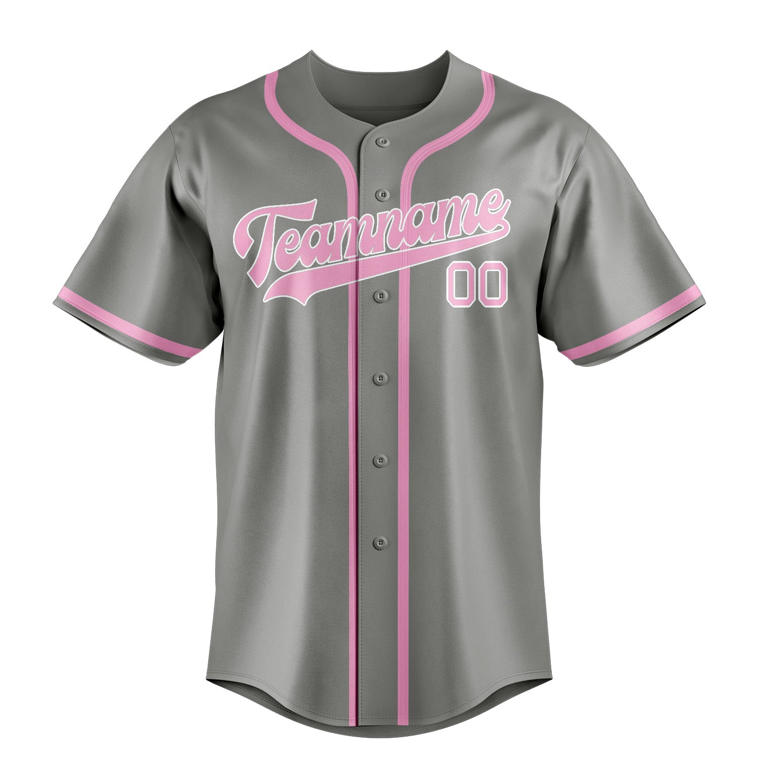 Benutzerdefiniertes Professionelles Grau Rosa Baseballtrikot