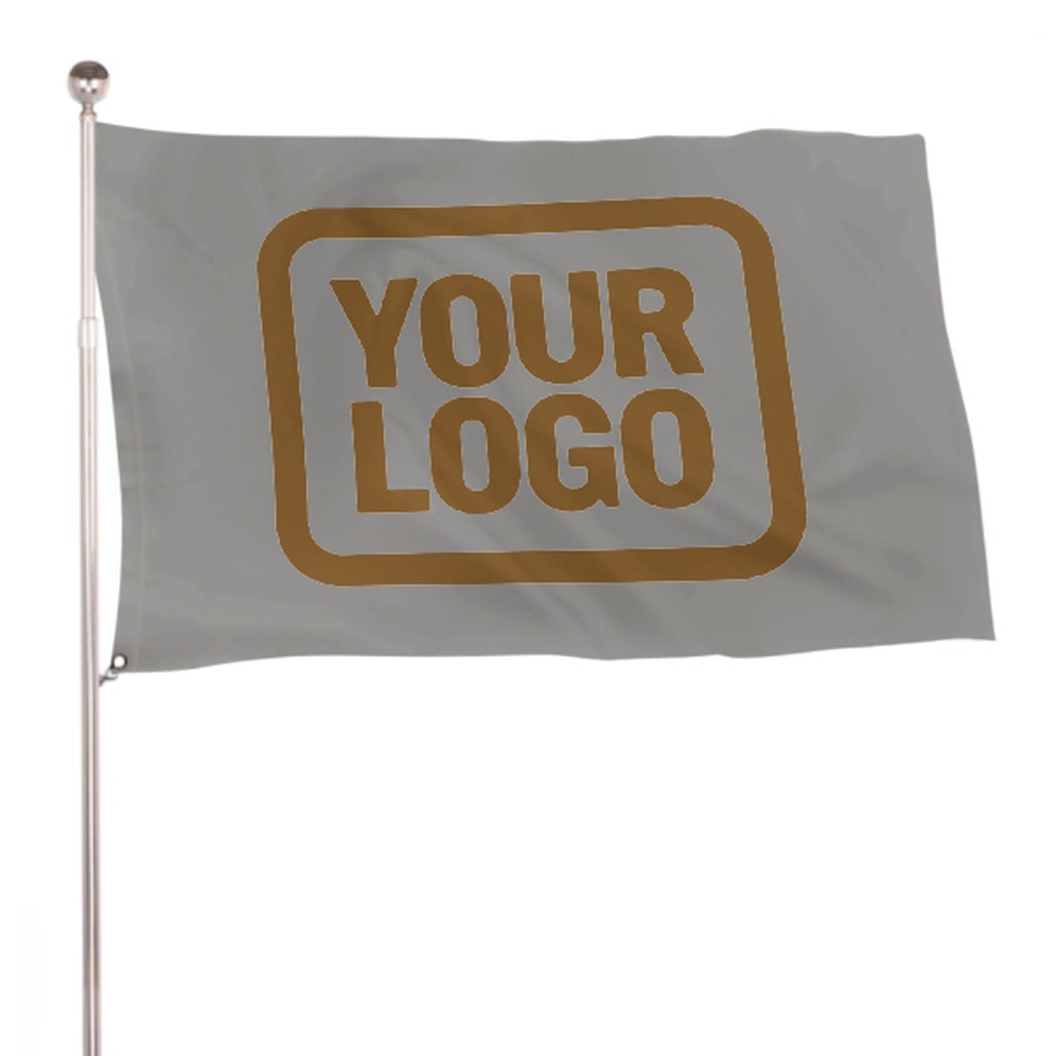 Maßgeschneidertes Grau Khaki Flagge