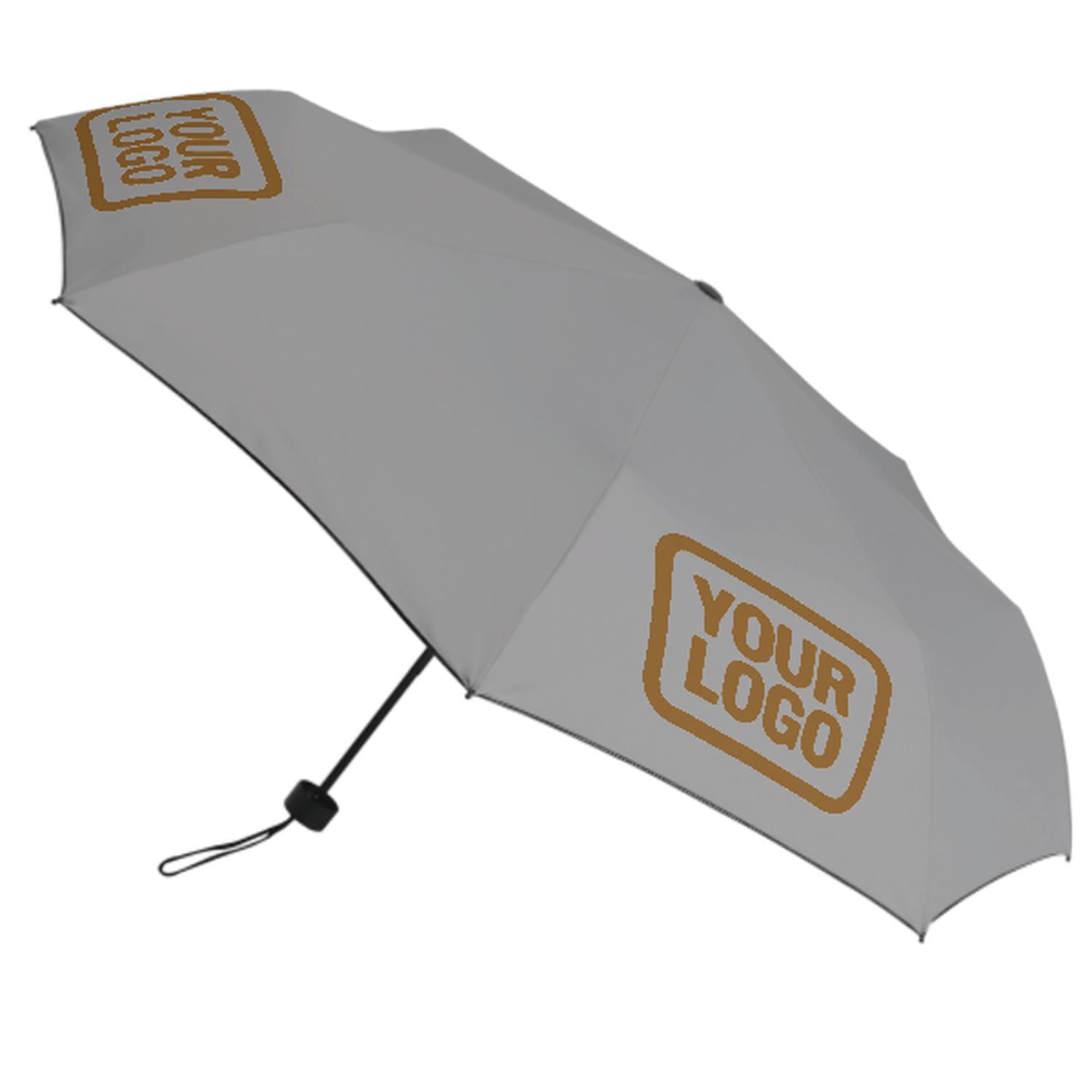 Maßgeschneidertes Grau Khaki Automatik-Regenschirm