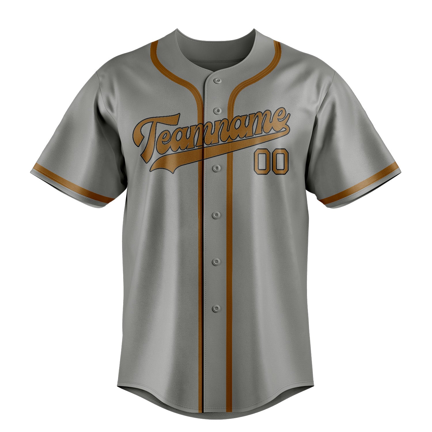 Benutzerdefiniertes Professionelles Grau Khaki Baseballtrikot