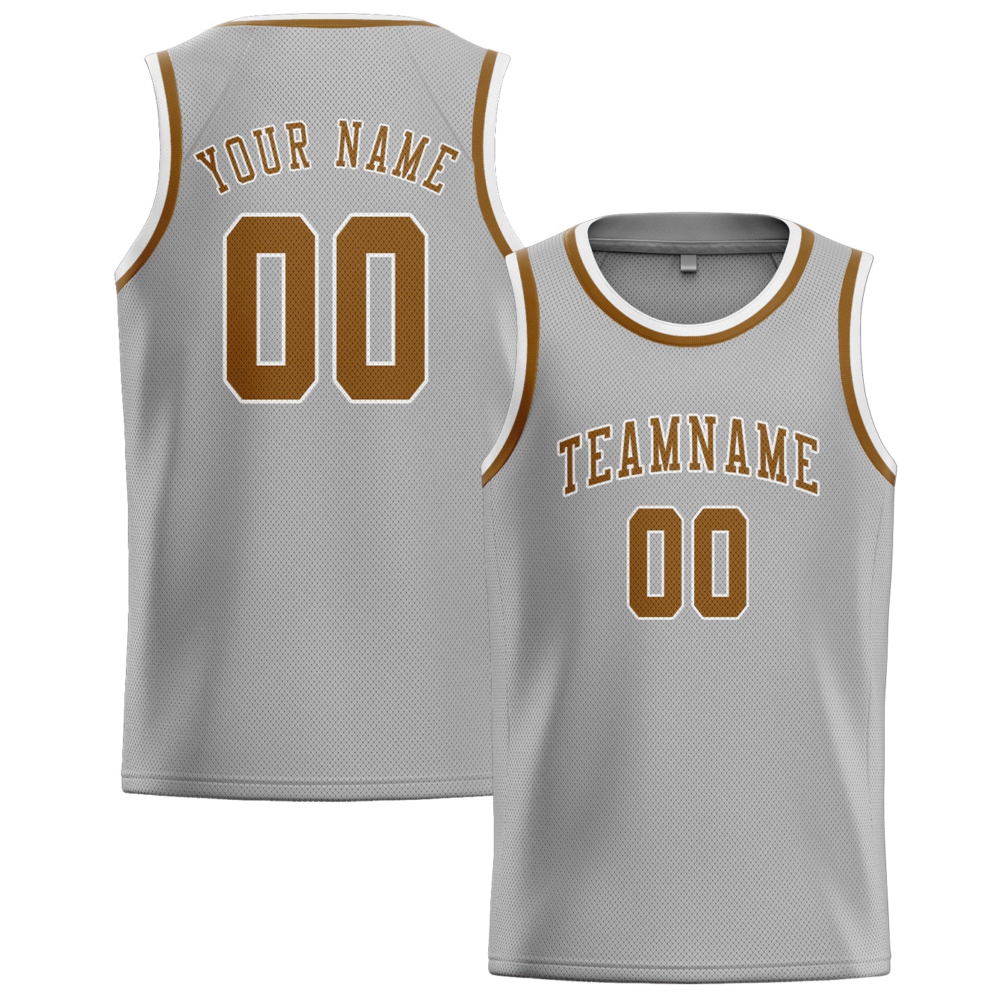 Benutzerdefiniertes Professionelles Grau Khaki Basketballtrikot