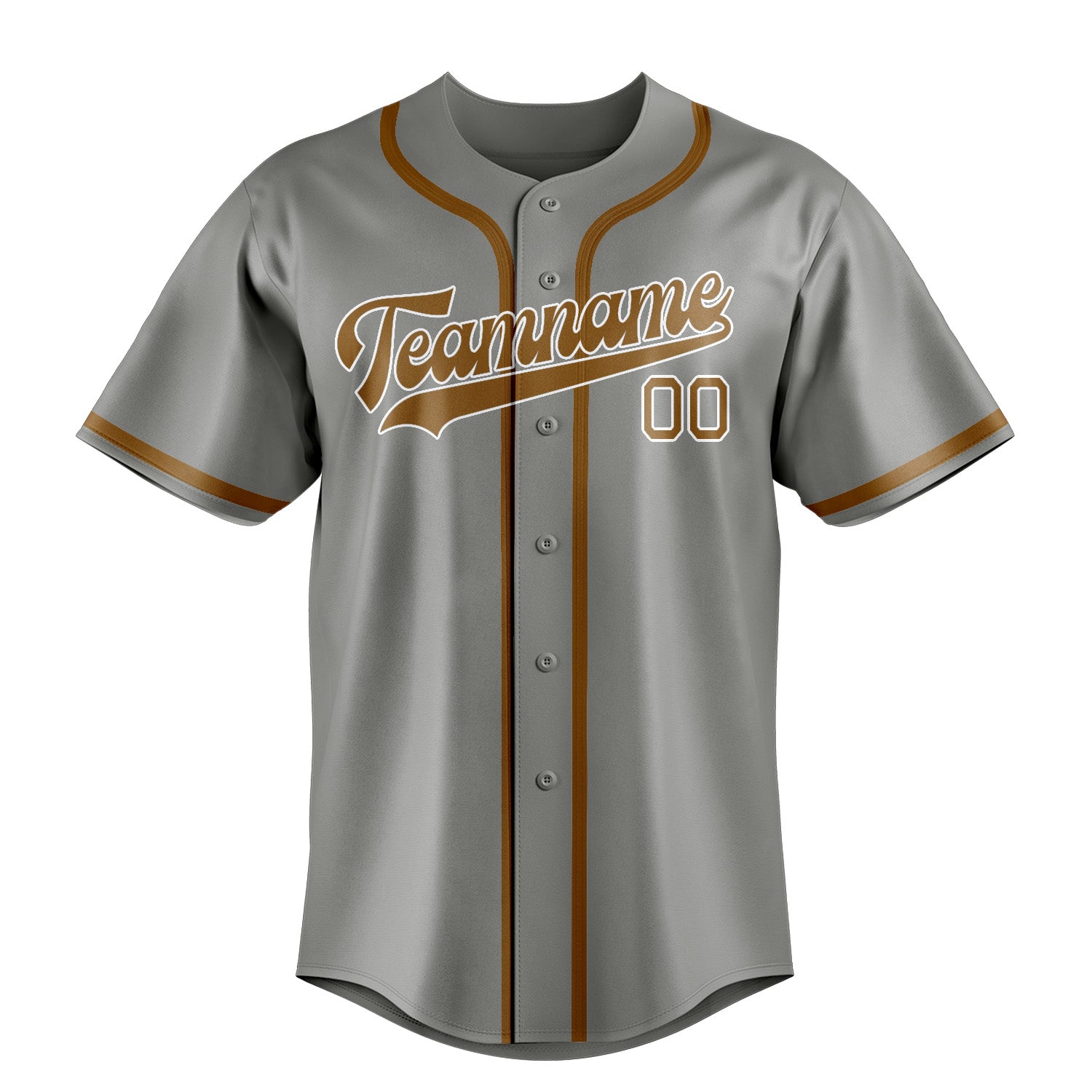 Benutzerdefiniertes Professionelles Grau Khaki Baseballtrikot