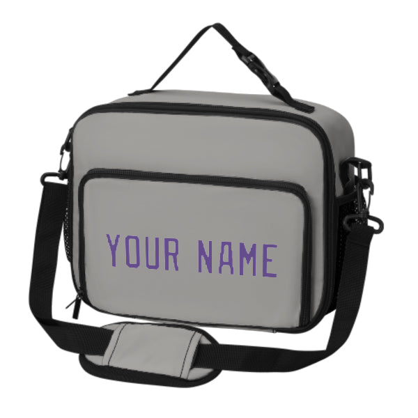 Maßgeschneidertes Grau Light Purple Lunch-Tasche
