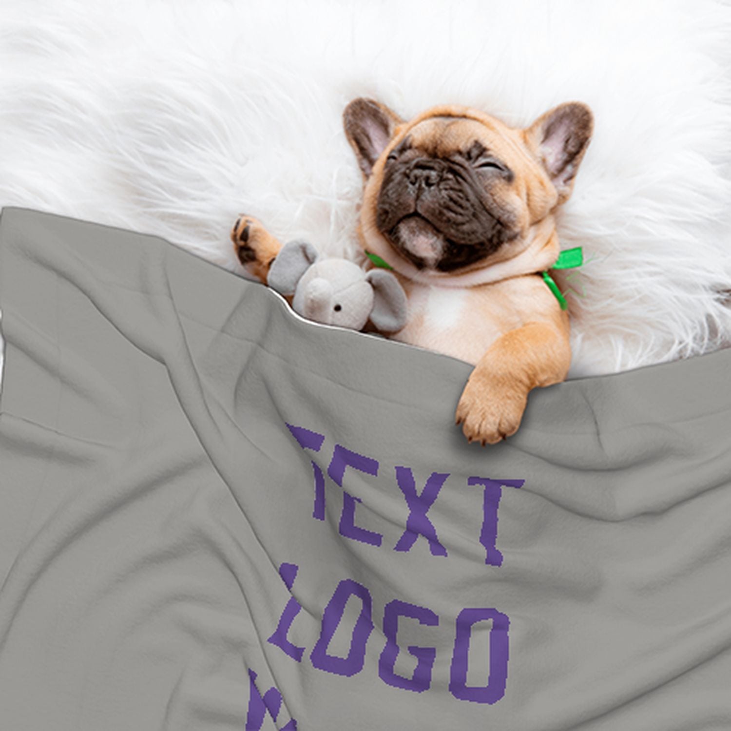 Coperta per animali domestici color lavanda grigia su misura