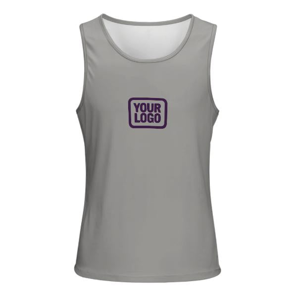 Maßgeschneidertes Grau Lila Herren Tanktop