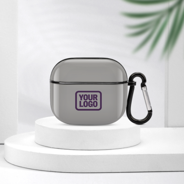 Maßgeschneidertes Grau Lila AirPods-Hülle (3. Generation)
