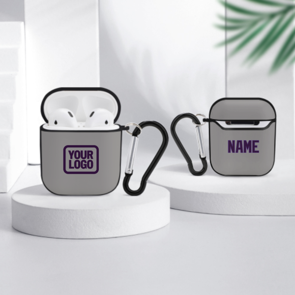 Maßgeschneidertes Grau Lila AirPods-Hülle