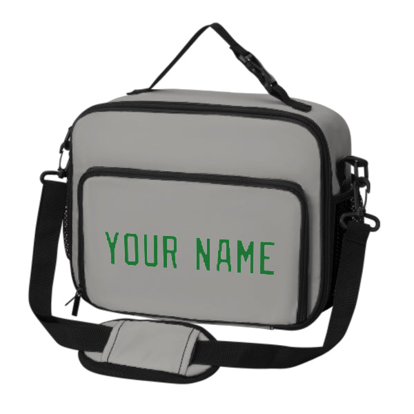 Maßgeschneidertes Grau Emerald Green Lunch-Tasche