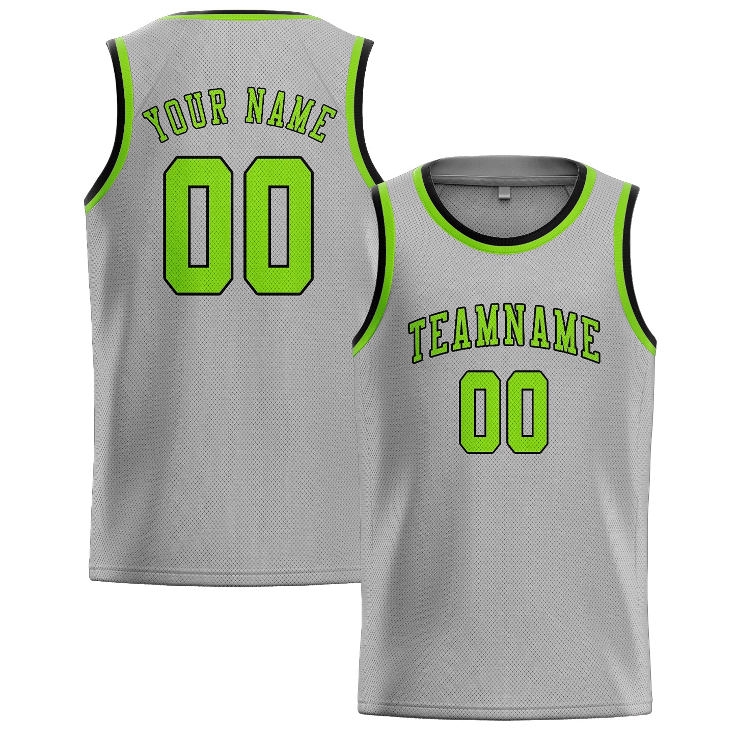Benutzerdefiniertes Professionelles Grau Smaragdgrün Basketballtrikot
