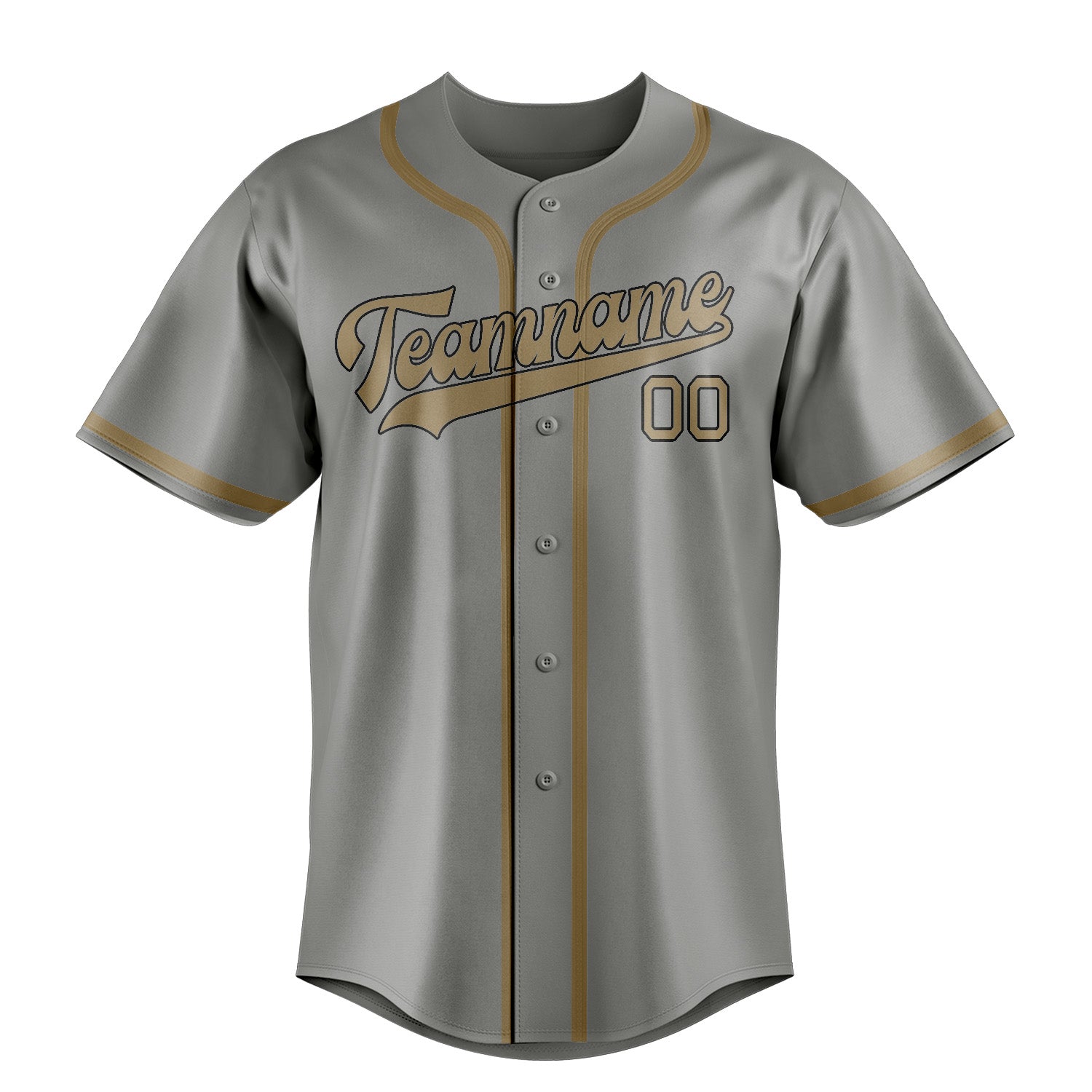 Benutzerdefiniertes Professionelles Grau Hellkhaki Baseballtrikot