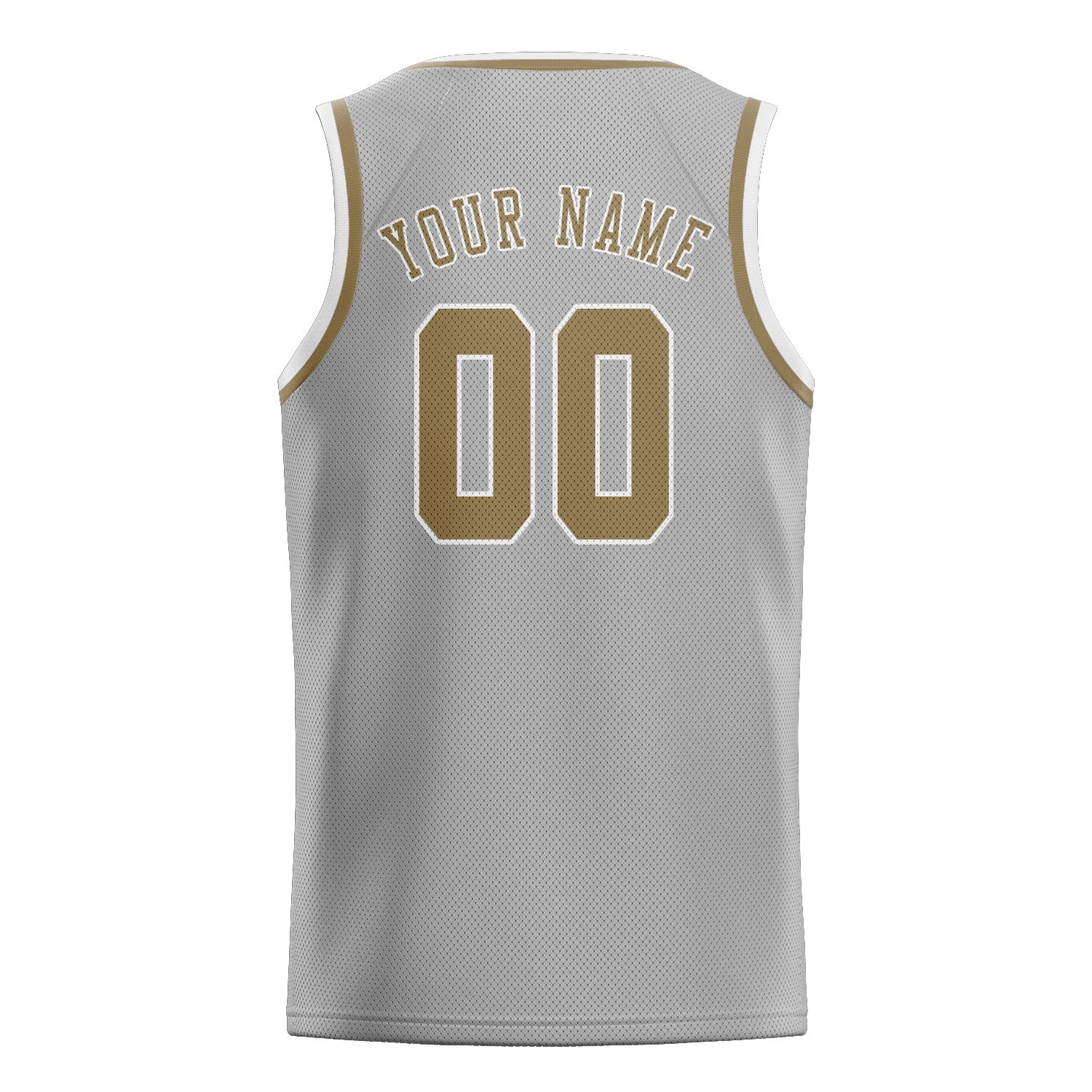Benutzerdefiniertes Professionelles Grau Hellkhaki Basketballtrikot