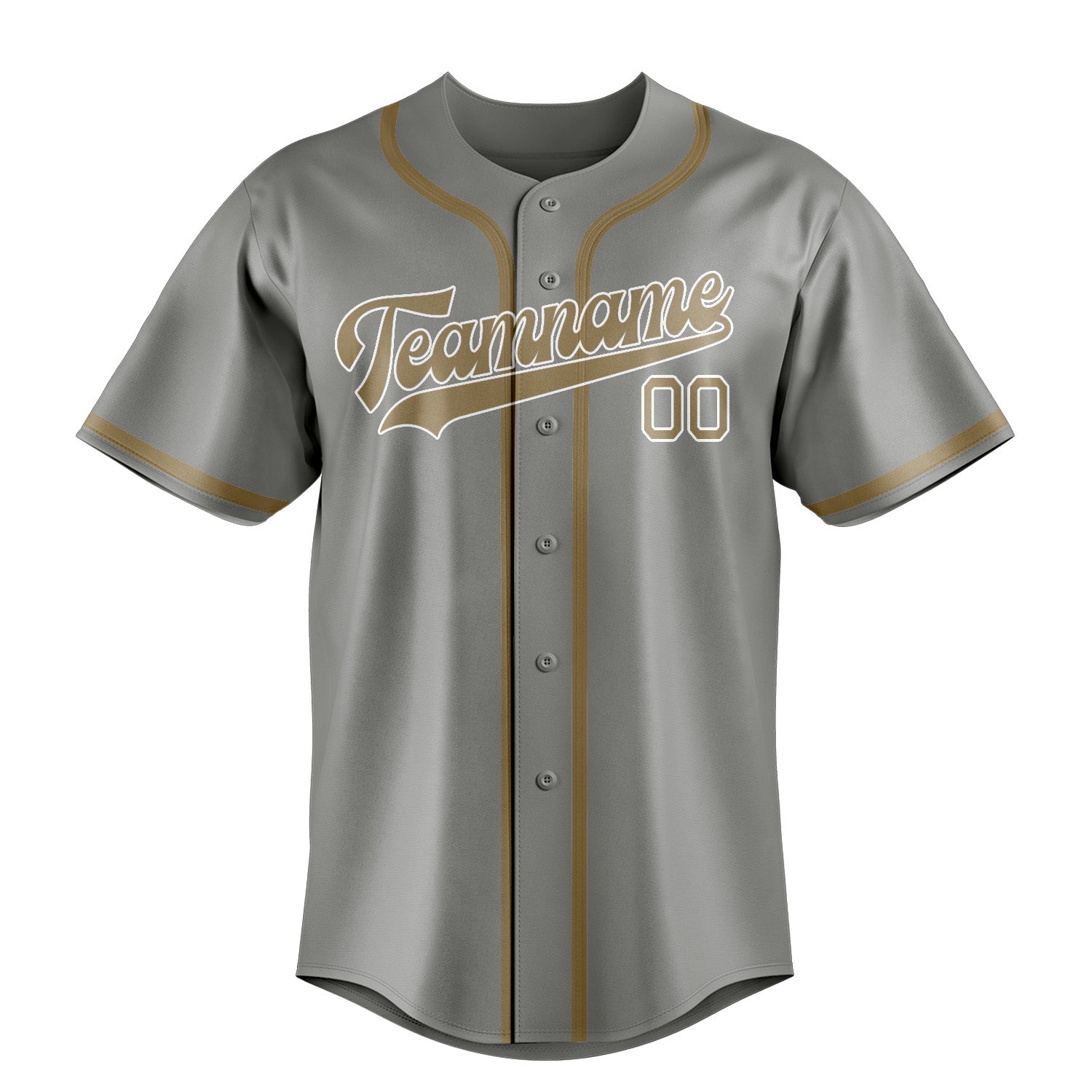 Benutzerdefiniertes Professionelles Grau Hellkhaki Baseballtrikot