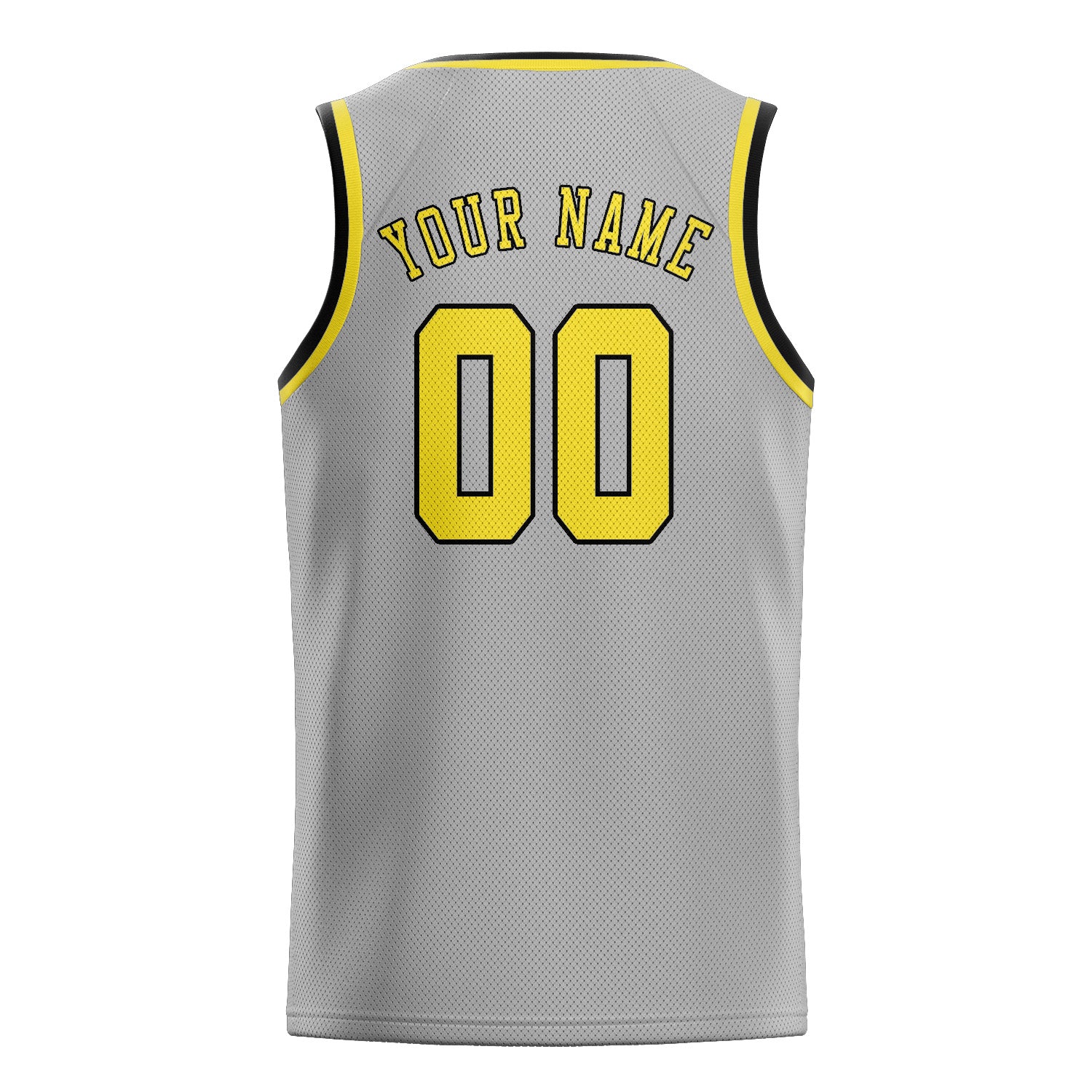 Benutzerdefiniertes Professionelles Grau Blassgelb Basketballtrikot