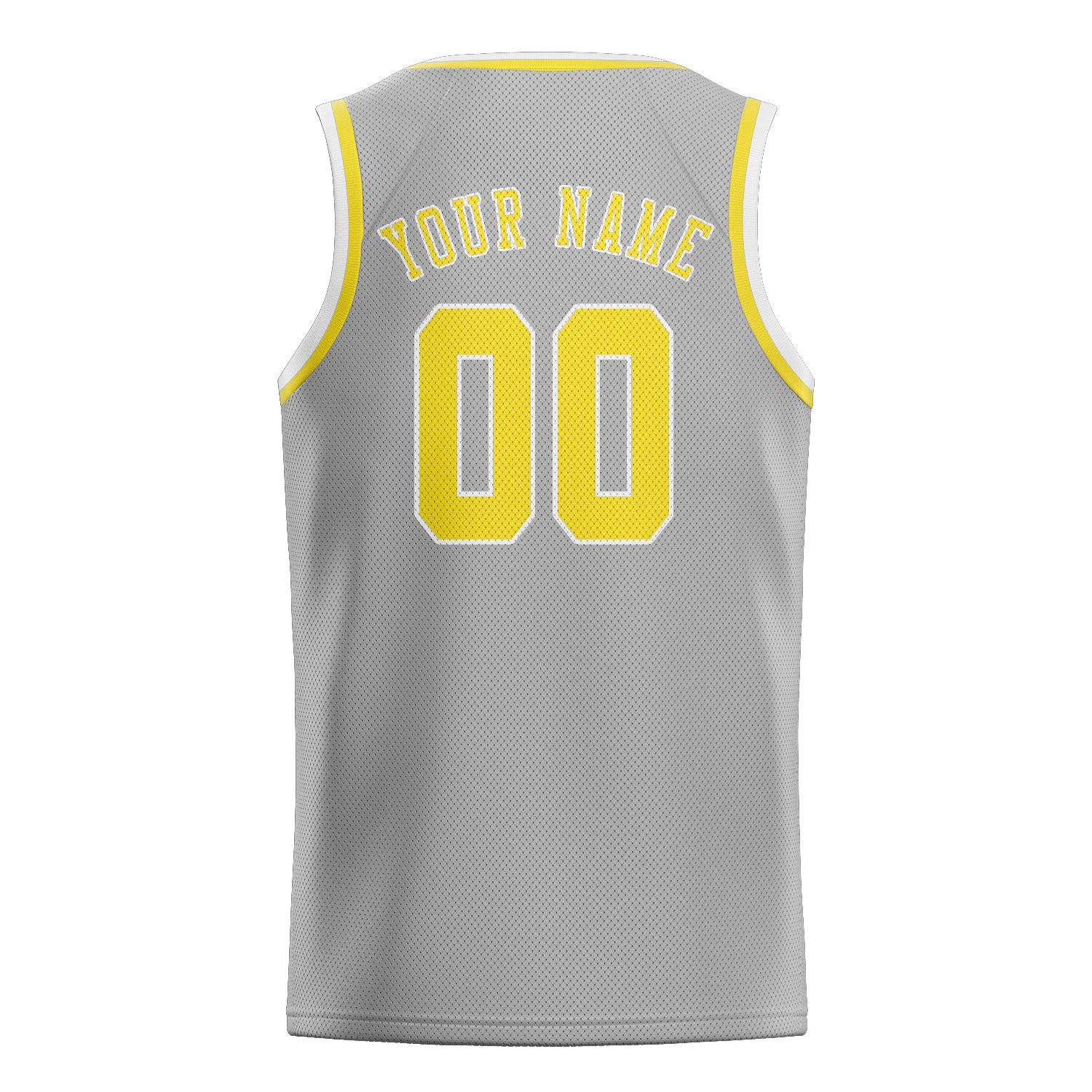 Benutzerdefiniertes Professionelles Grau Blassgelb Basketballtrikot