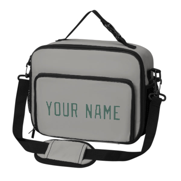 Maßgeschneidertes Grau Blue Green Lunch-Tasche
