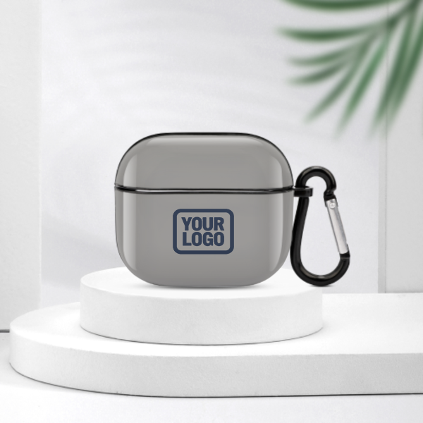 Maßgeschneidertes Grau Marineblau AirPods-Hülle (3. Generation)