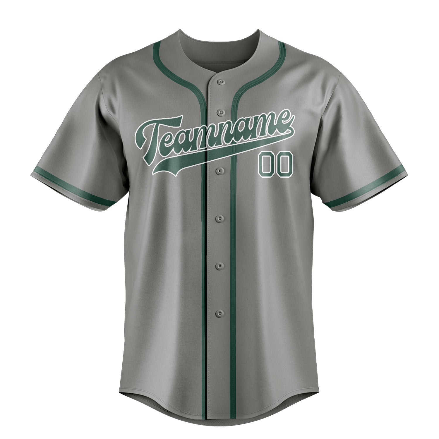 Benutzerdefiniertes Professionelles Grau Blaugrün Baseballtrikot