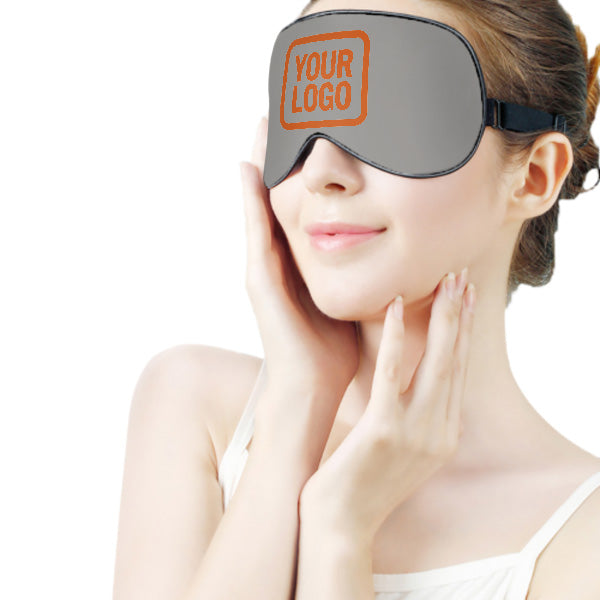 Maßgeschneidertes Grau Orange Schlafmaske
