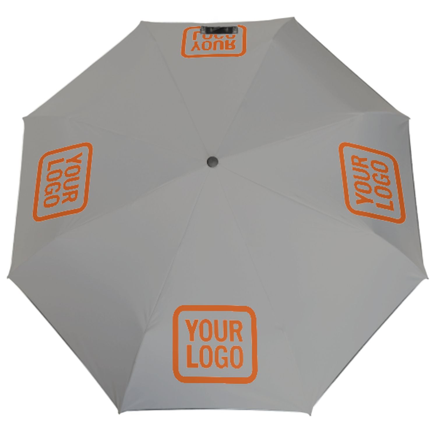 Maßgeschneidertes Grau Orange Automatik-Regenschirm
