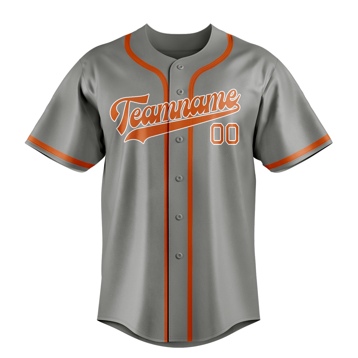Benutzerdefiniertes Professionelles Grau Orange Baseballtrikot