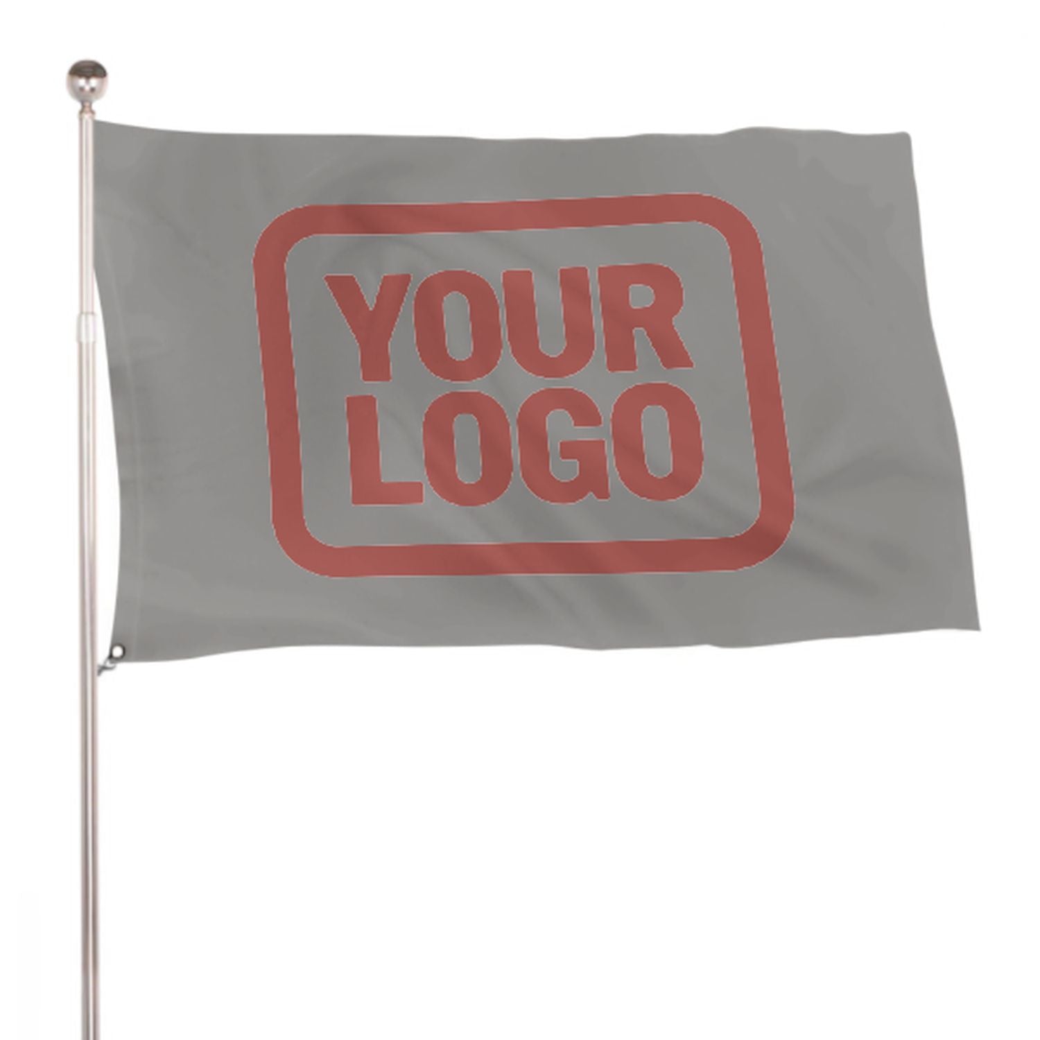 Maßgeschneidertes Grau Kupferrose Flagge