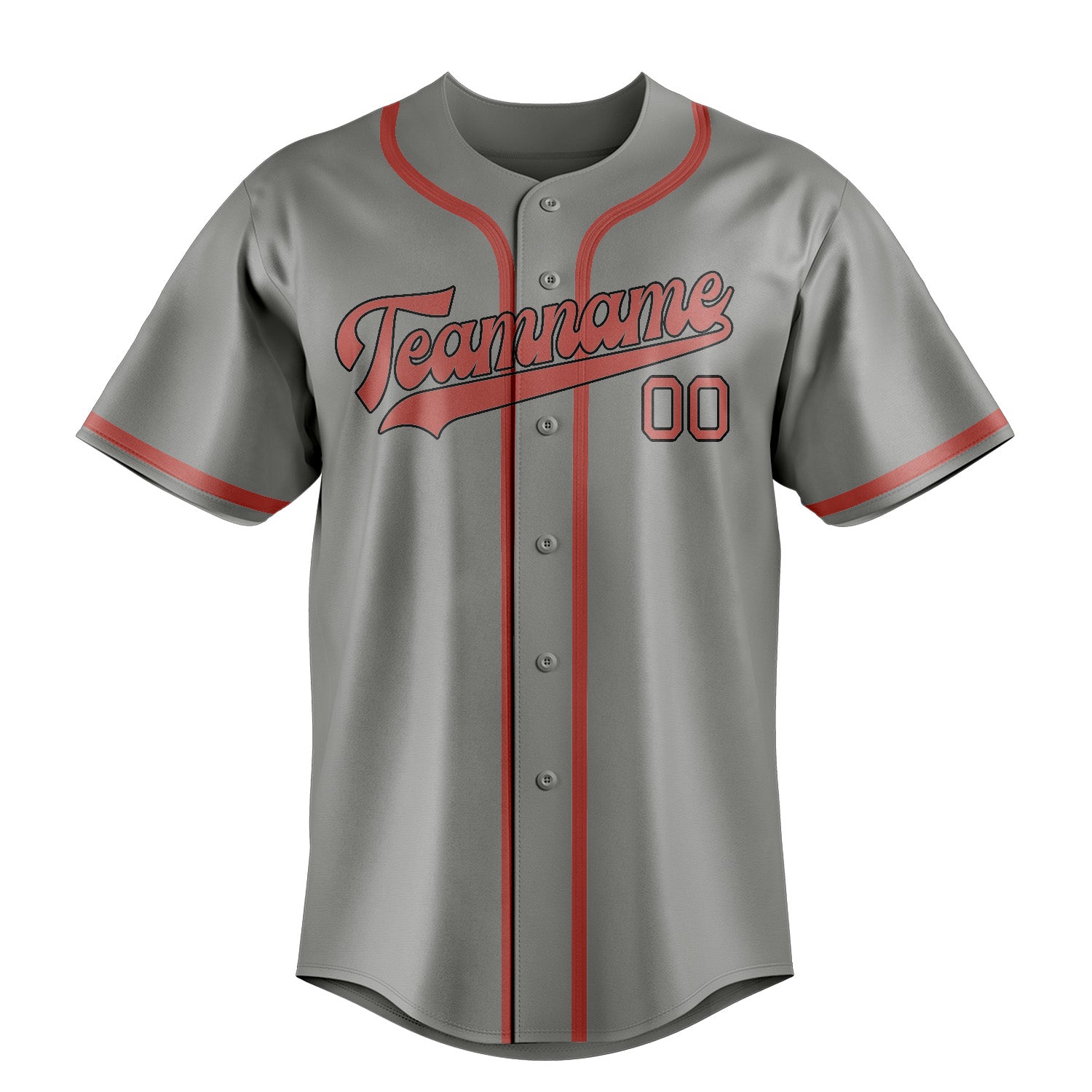 Benutzerdefiniertes Professionelles Grau Kupferrose Baseballtrikot