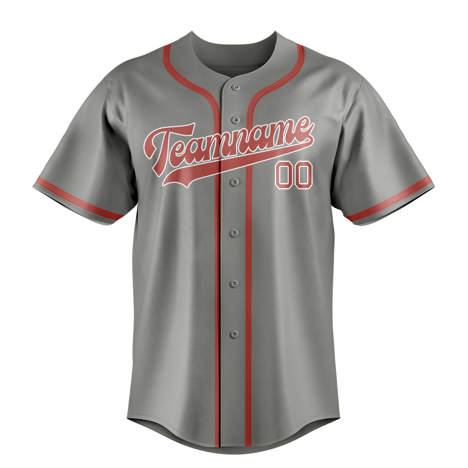 Benutzerdefiniertes Professionelles Grau Kupferrose Baseballtrikot