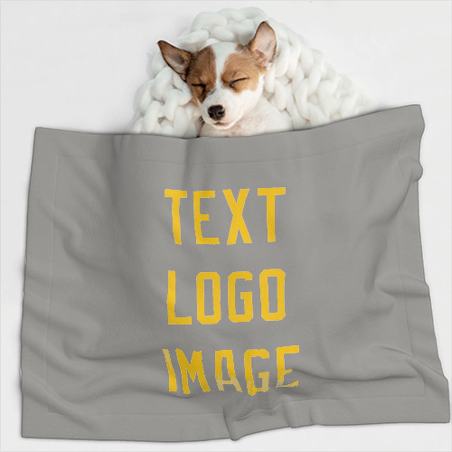 Coperta personalizzata per animali domestici grigio-oro