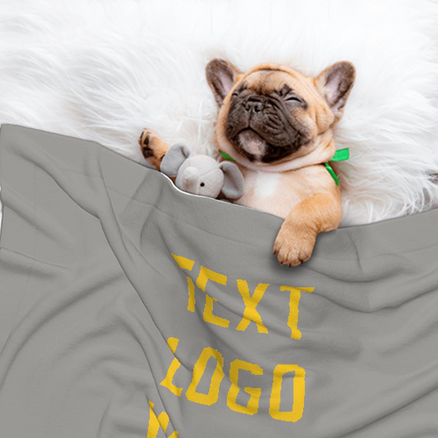 Coperta personalizzata per animali domestici grigio-oro