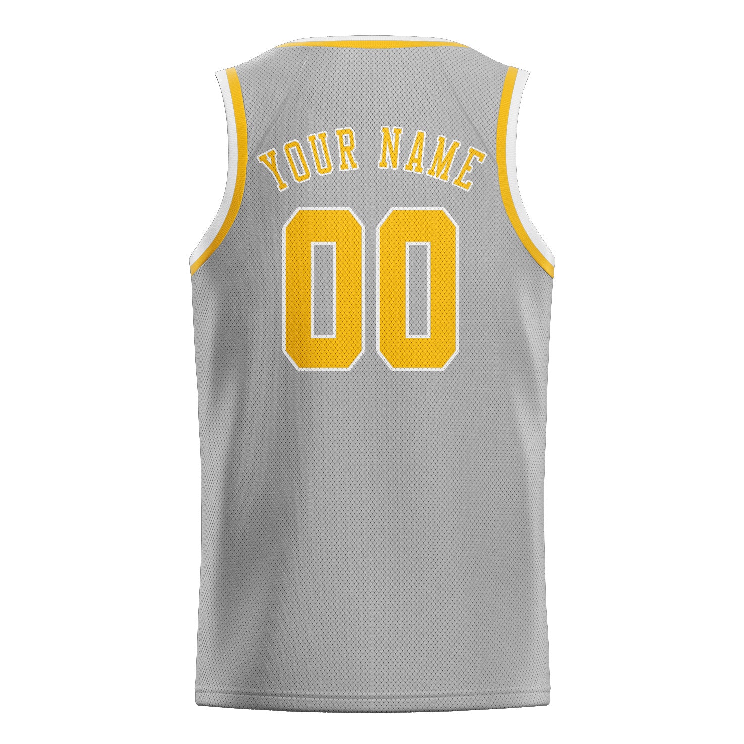 Benutzerdefiniertes Professionelles Grau Gold Basketballtrikot