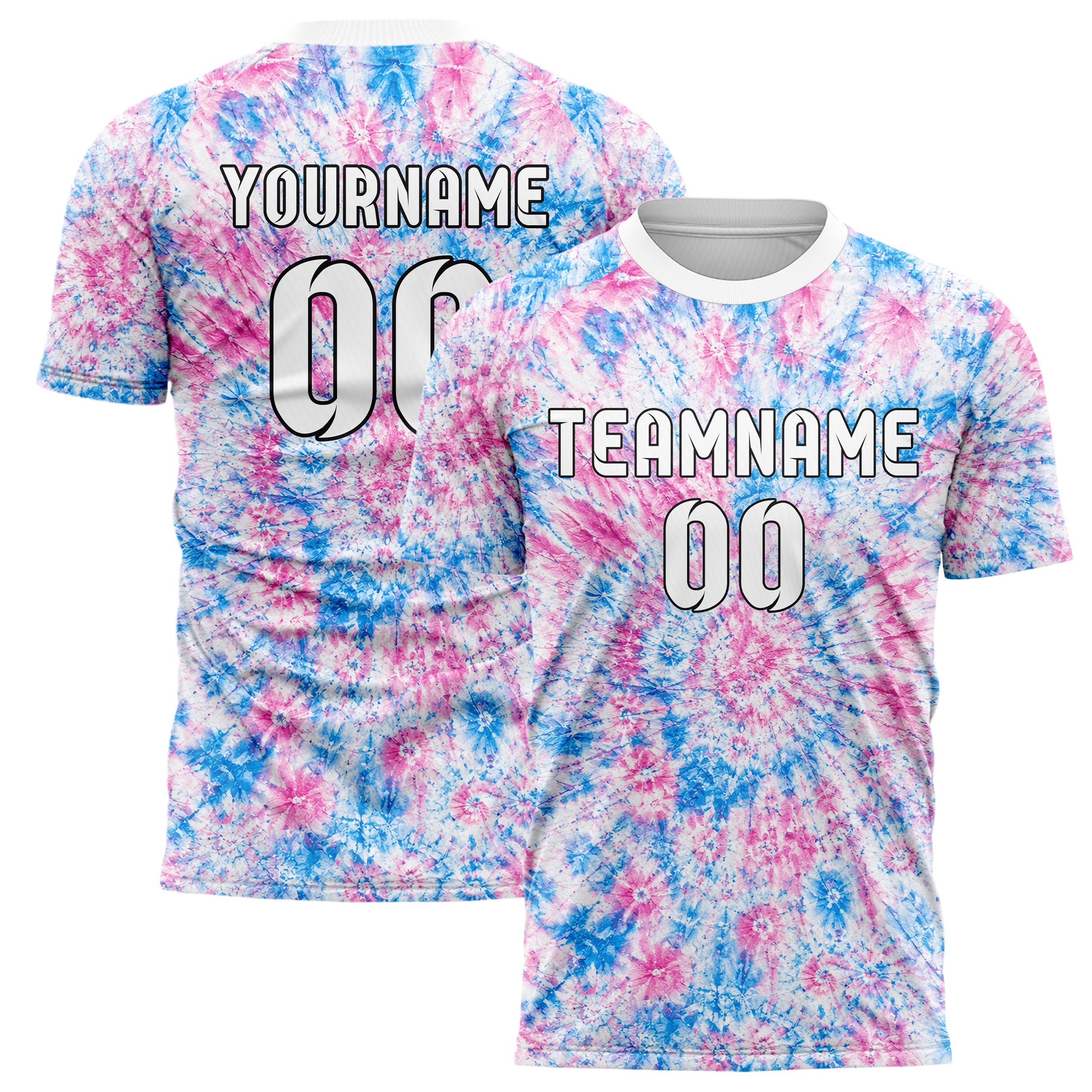 Weiss lebendiges Batik Crumple Texture Design 04-0015 individuelles Fußballtrikot main