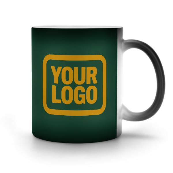 Tazza magica personalizzata verde muschio giallo