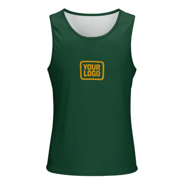 Maßgeschneidertes Moosgrün Gelb Herren Tanktop