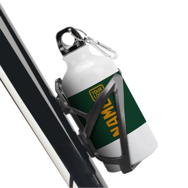 Maßgeschneidertes Moosgrün Gelb Sportflasche