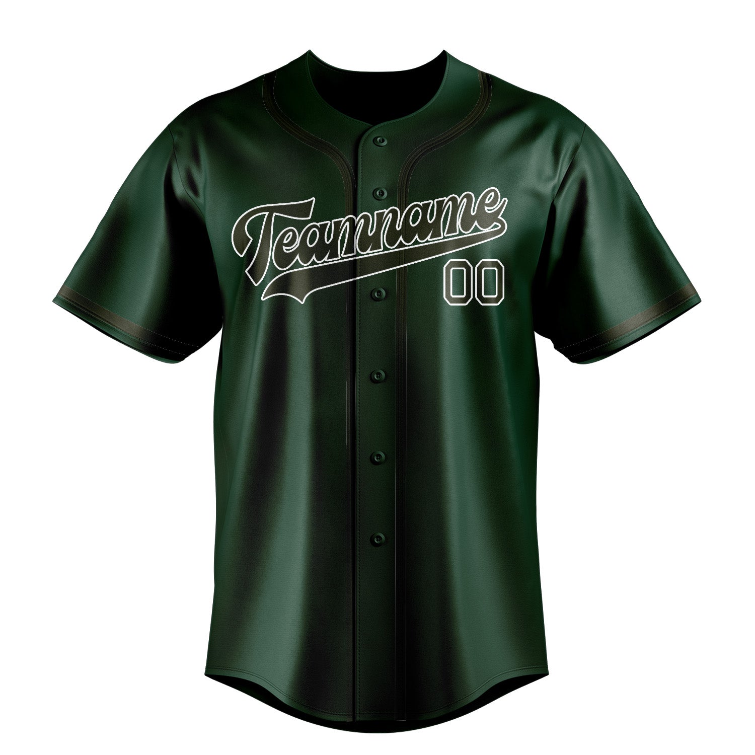 Benutzerdefiniertes Professionelles Moosgrün Dunkles Oliv Baseballtrikot