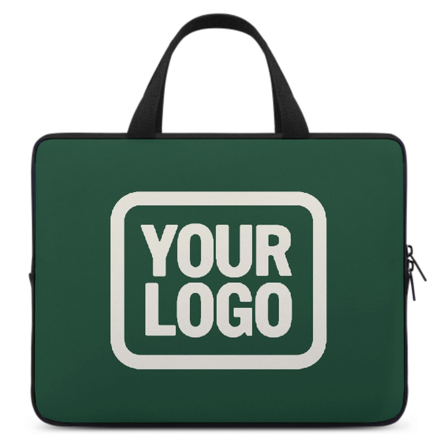 Bolsa para computadora portátil con cámara verde musgo hecha a medida