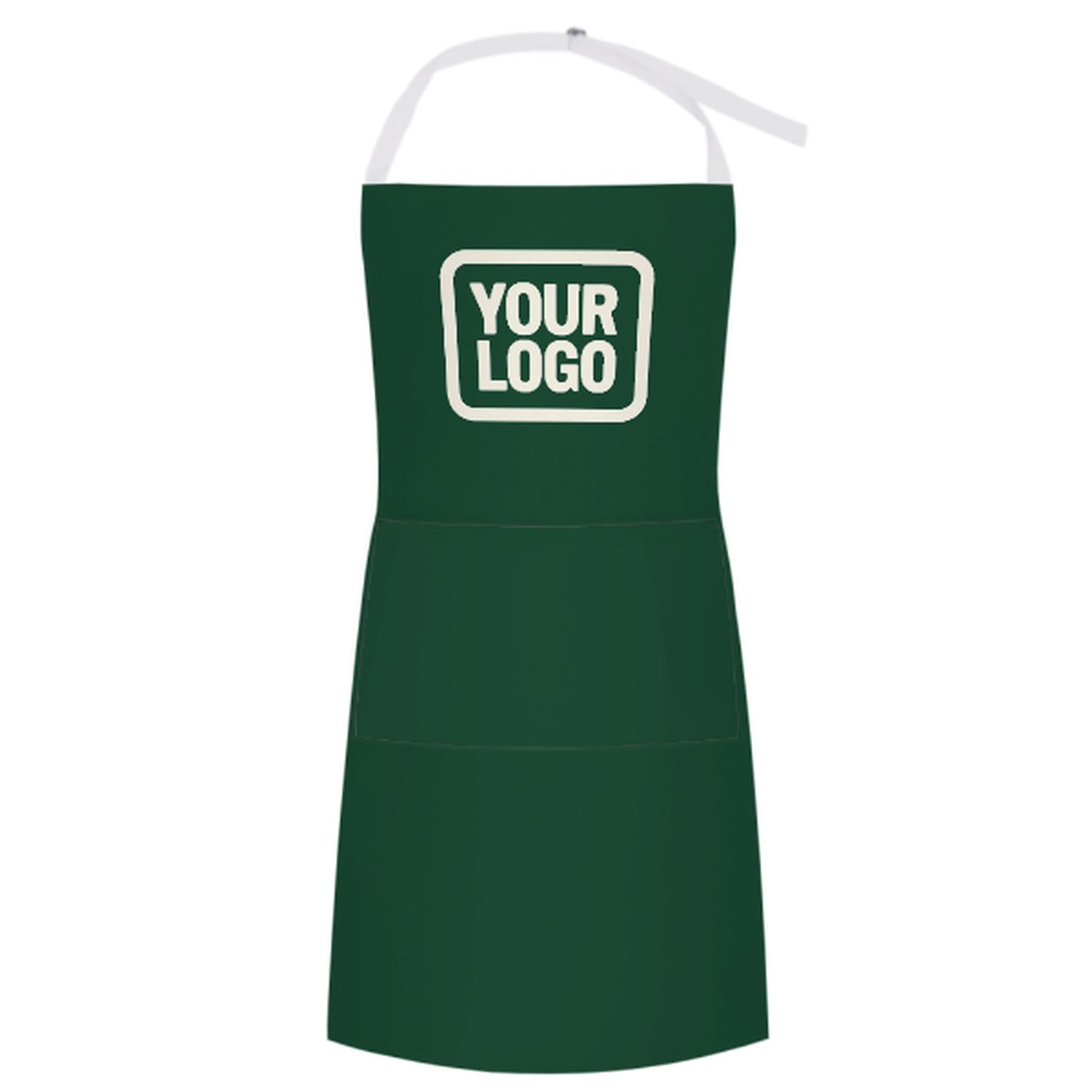 Grembiule beige verde muschio personalizzato