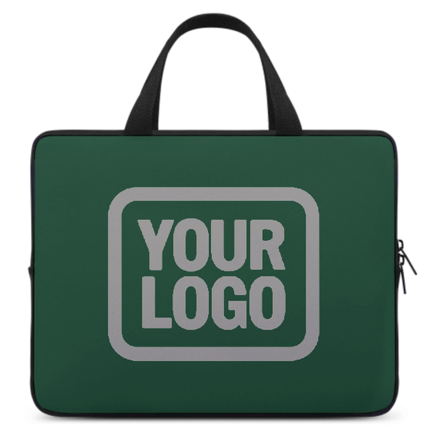 Bolsa de laptop gris verde a medida
