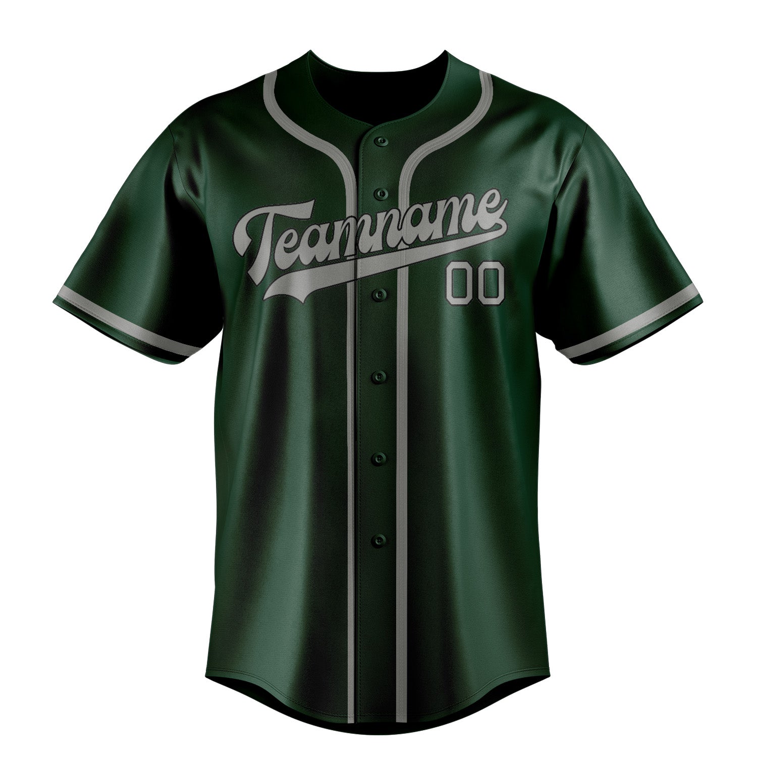 Benutzerdefiniertes Professionelles Moosgrün Grau Baseballtrikot