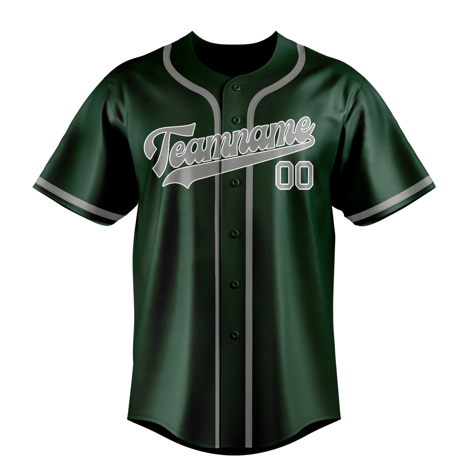 Benutzerdefiniertes Professionelles Moosgrün Grau Baseballtrikot