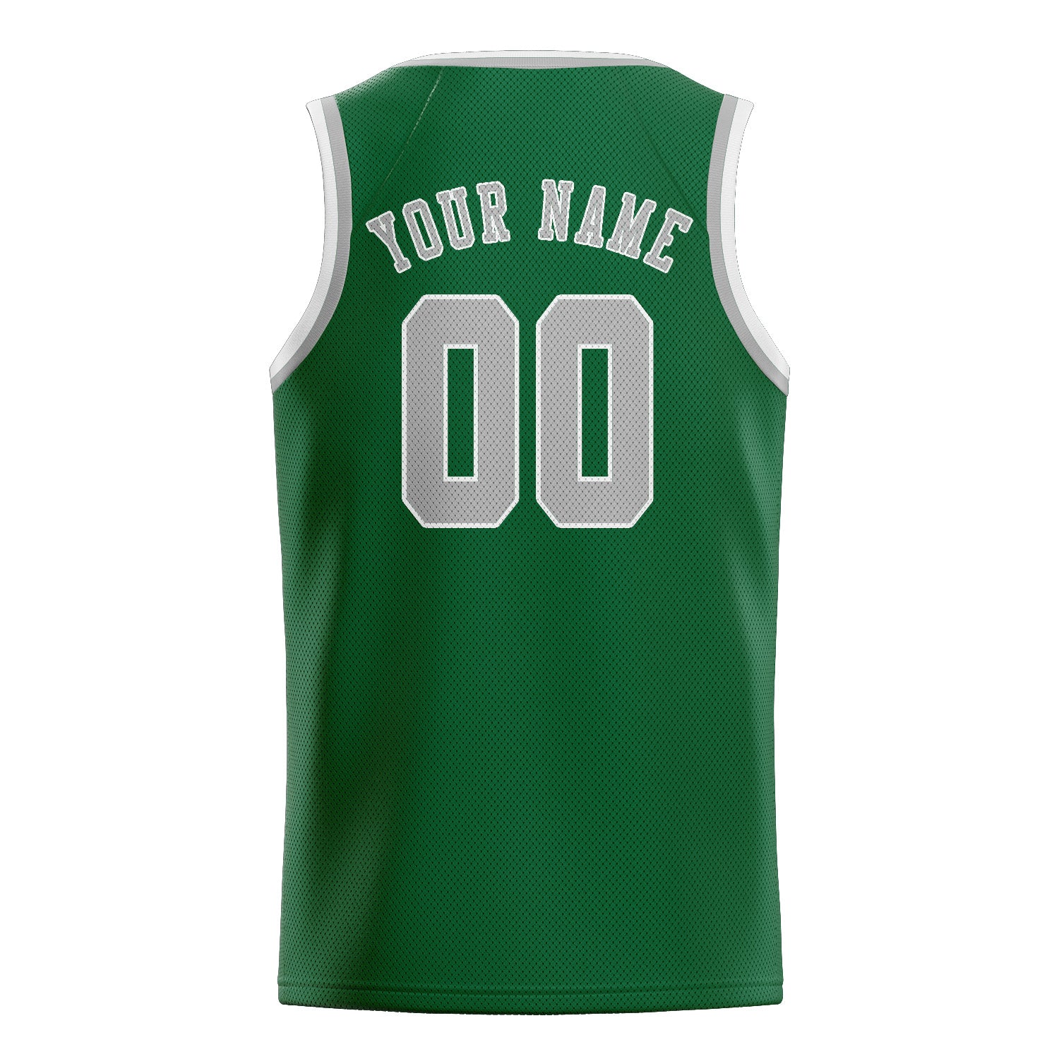 Benutzerdefiniertes Professionelles Moosgrün Grau Basketballtrikot