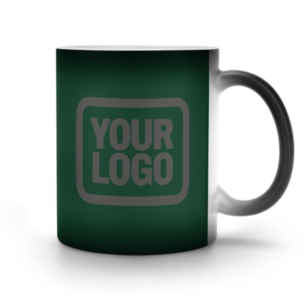 Tazza magica personalizzata verde muschio grigio scuro