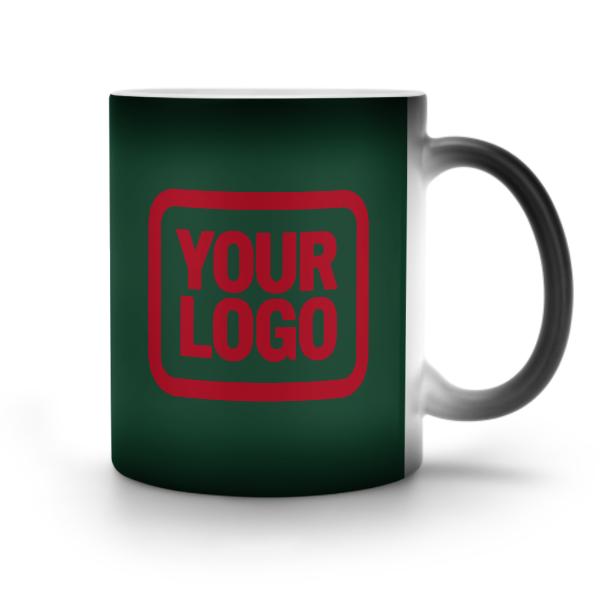 Tazza magica personalizzata verde muschio rosso