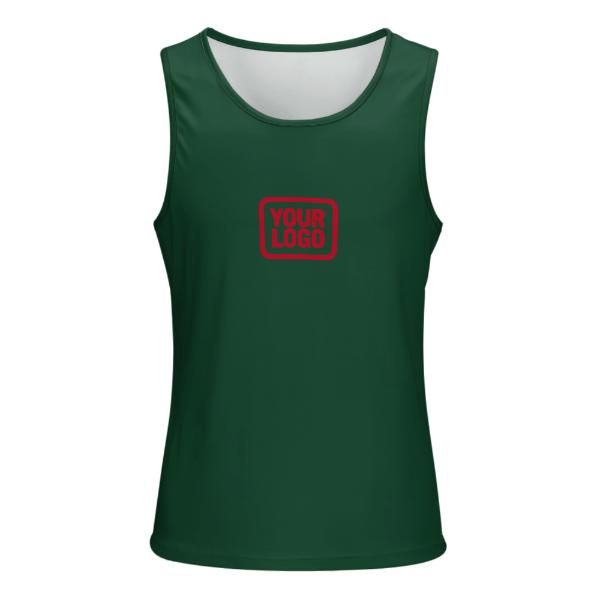 Maßgeschneidertes Moosgrün Rot Herren Tanktop