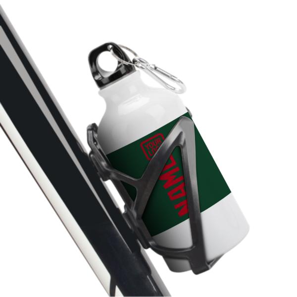 Maßgeschneidertes Moosgrün Rot Sportflasche