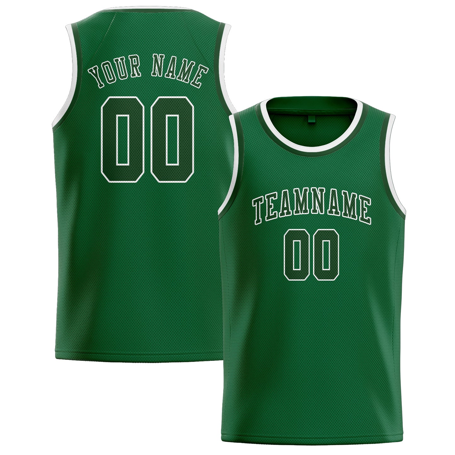 Benutzerdefiniertes Professionelles Moosgrün Tannengrün Basketballtrikot