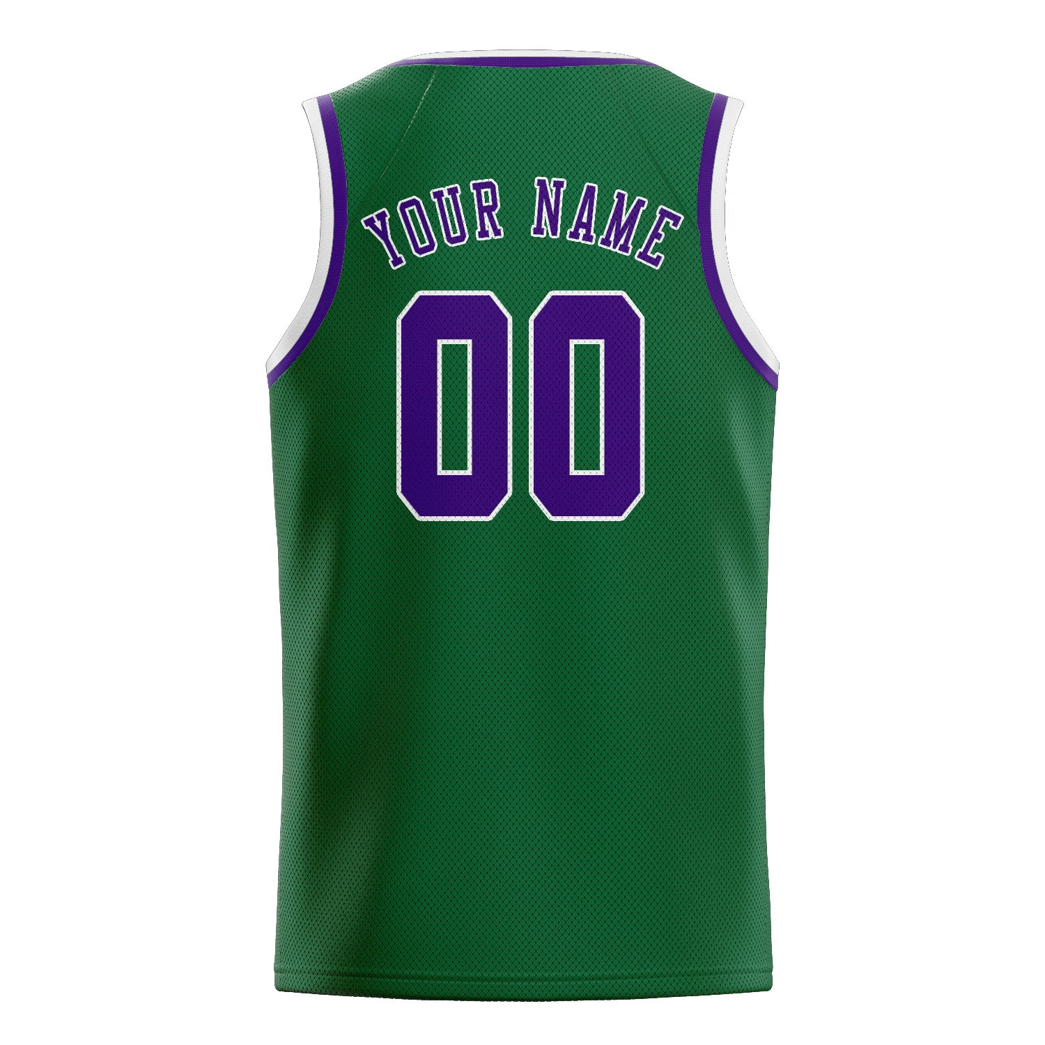 Benutzerdefiniertes Professionelles Moosgrün Lila Basketballtrikot