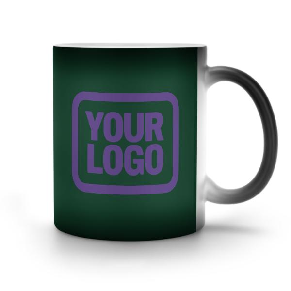 Tazza magica personalizzata color verde muschio e lavanda